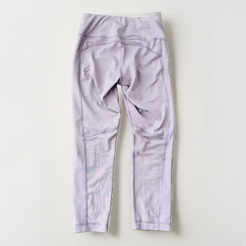 90 Degree Reflex Purple Athletic Leggings Size XS Mesh Stretch